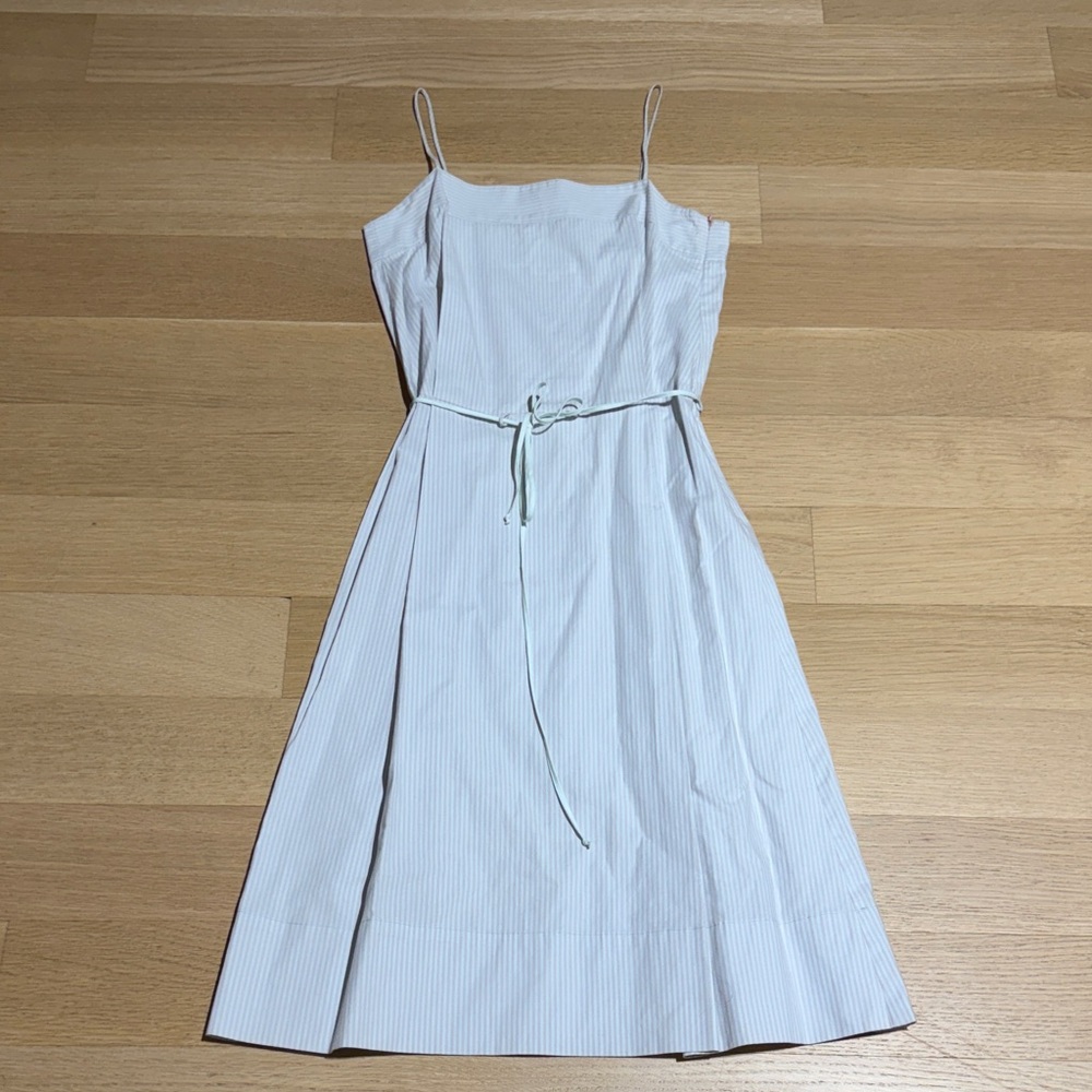 Elegant White Striped Dress